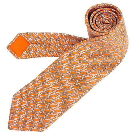 hermes orange ties